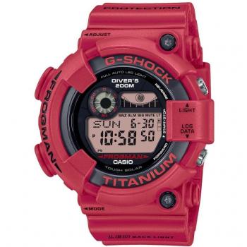 GW‑8230NT‑4JR FROGMAN G‑Shock Solar, Reloj de Hombre Rojo con Función Radio
