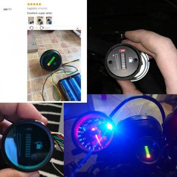 Indicador Dual de Combustible 10 LED + Sensor de Nivel, 12V en Aleación