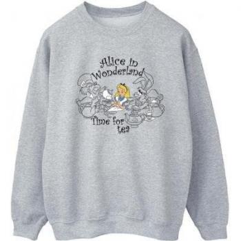 T-shirt Long Disney Femme Alice Wonderland Pause Thé XXL Blanc