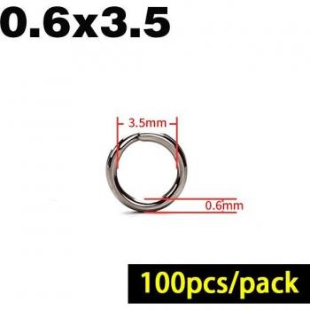 100Pcs Reinforced Stainless Steel Split Rings