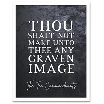 Artery8 Faith Art – Ten Commandments, No Craven Image