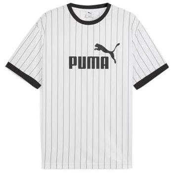Puma Maglia a Righe Essenziale Uomo L Bianco