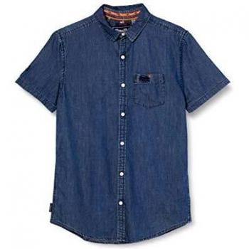 Chemise Superdry, Miami Loom, Oil Blue Wash Kqj