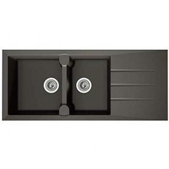 Cucina Stradour con Due Bracci e Una Aglio‑Drenaggio – Materiale Plastico – 116x50 cm – Grigio Cemento