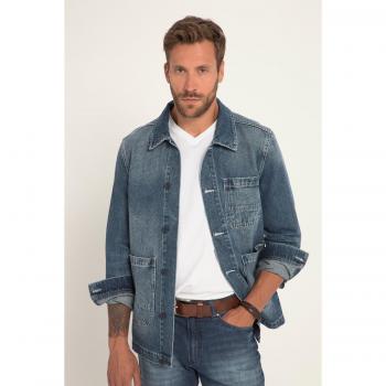 Giacca di jeans blu con tasche grandi uomo 3XL JP1880