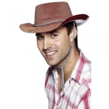 Cappello da cowboy in velluto con corda