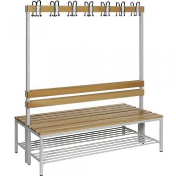 Eurokraft Basic Banc de vestiaire avec dossier double