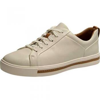 Clarks Women's UN MAUI LACE Sneakers, White Leather, Size 40 EU
