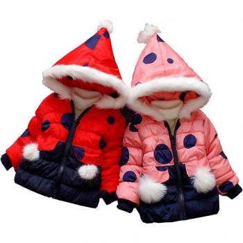 Chaqueta de invierno para bebés, abrigo de algodón con capucha de piel sintética