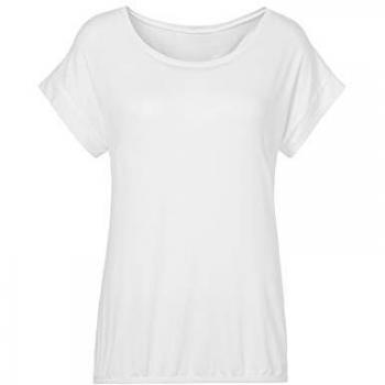 Vivance Kurzarmshirt mit elastischem Saumabschluss, Viskose-Elasthan