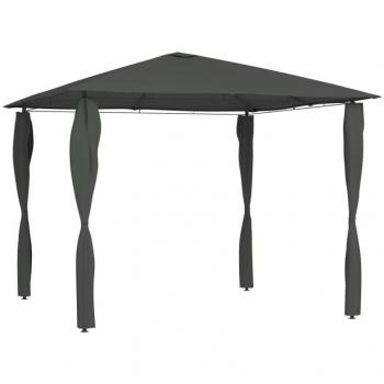 Pavillon de patio extérieur 3x3x2,6 m Anthracite 160 g/m²