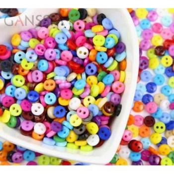 600pcs Mini Sewing Buttons 6mm Round for Scrapbooking