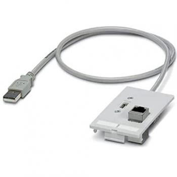 PHOENIX CONTACT SI-FP-R1A-U1A/0.7 Datenfrontplatte mit Kontakteinsätzen, Kunststoff mit Schirmblech, USB