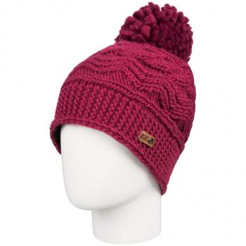 Roter Winter-Pom-Pom Beanie für Damen von Roxy