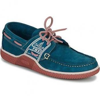 TBS GLOBEK Blue Nautical Boat Shoes