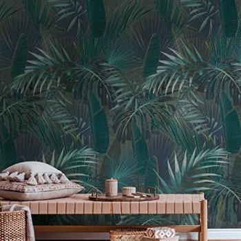Diseño de Hojas de Adán Verde con Acento Sombra Verde