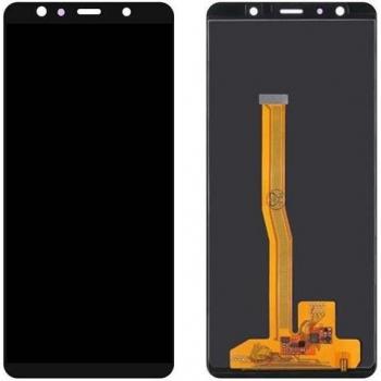 Fodero Schermo Proteggente Samsung A7 2018 Vetro Temperato Nero