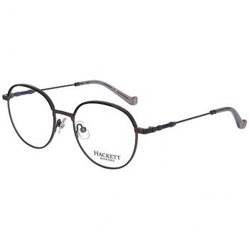 Hackett HEB 283 190 – Runder Herren‑Glasrahmen, 50 mm, Gunmetal‑Farbe