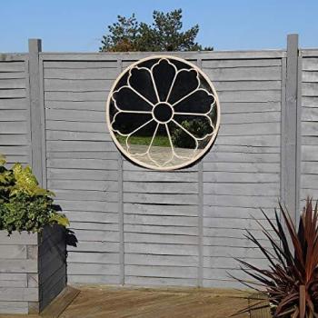 Charles Bentley Outdoor Round Flower Mirror