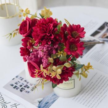 Dining Table Rose Chrysanthemum Centerpiece