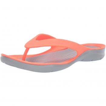 Crocs Swiftwater Flip W, Zapatillas de Playa y Piscina para Mujer, Naranja