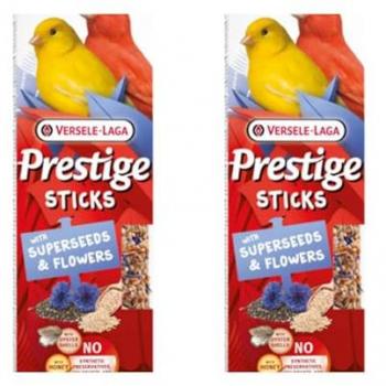 Canarini Prestige Stick di Versele Laga: Superseeds & Fiori 60 g