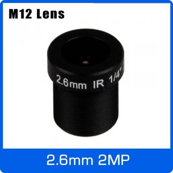 2 Megapixel M12 Fixed Lens 1/4 2.6mm 120° Wide Angle for OV9712/OV9732/H42 HD 720P