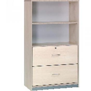 Armoire avec 2 tiroirs et 2 étagères 156x90x45 cm