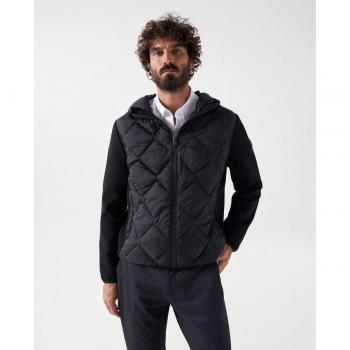 Cazadora negra acolchada con capucha de Salsa Jeans