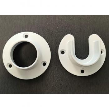 1/2/5 Set of Heavy Duty ZAMAC Closet Pole Sockets and Rod Ends