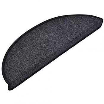 Carpeted Stair Treads, set of 15, anthracite color, size 56x17x3 cm, from VidaXL