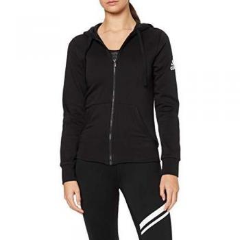 Adidas Sudadera ESS Solid FZ HD, Mujer, Color Negro