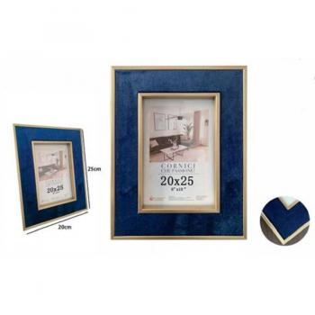 Marco de Póster Azul 20x25 cm con Borde Dorado