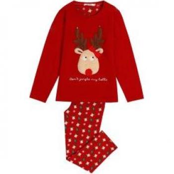 Admas Homewear Pijama Rojo Don’t Jingle My Bells – Talla 8 Años (117/128 cm)