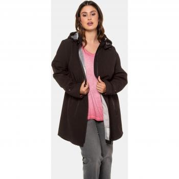 Stagione Fredda Parka SoftShell Donna Nero 52/54 con Capuchino Rimovibile – Ulla Popken
