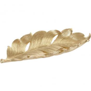 Vaso Decorativo Dkd S3017331 – Foglio d'Oro con Dettaglio di Foglia in Resina
