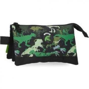 Estuche Raptors triple compartimento