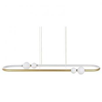 Lámpara LED Feale colgante de metal dorado