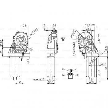 BOSCH 0 390 203 308 Motor eléctrico