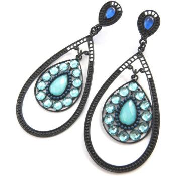 Les Trésors De Lily Blue Black 'Sissi' Earrings (M8228)