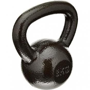 Amazon Basics Solid Cast Iron Kettlebell with Textured Finish (Black, 16kg)