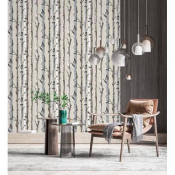 Papel pintado de troncos y hojas de árboles