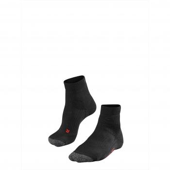 FALKE Men's TE2 Short M SSO Cotton Anti-Blister 1 Pair Tennis Socks, Black (Black 3000), 5.5-7.5