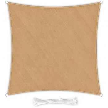 Voile Solaire Rectangulaire 5x5 m en Polyester Perméable à l'Air