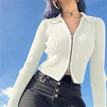 NCLAGEN Women's Turn Down Collar Cardigan