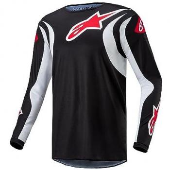 Alpinestars Fluid Lucent Motocross-Jersey Schwarz-Weiß M