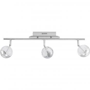 Foco de techo moderno Kilio, 3 luces, metal plateado de Lucande