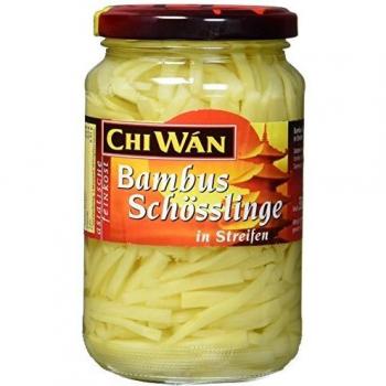 Chi Wán Bambus-Schösslinge in Streifen Glas, 4er Pack