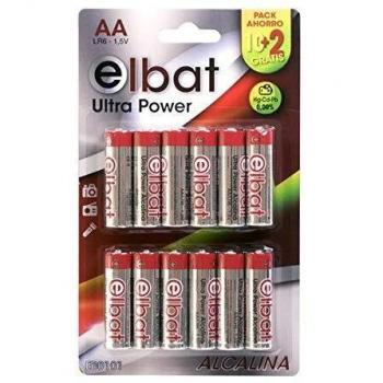 Elbat 12 Pilas Alcalinas Lr6/aa
