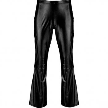 Shiny Metallic Flare Pants for Men